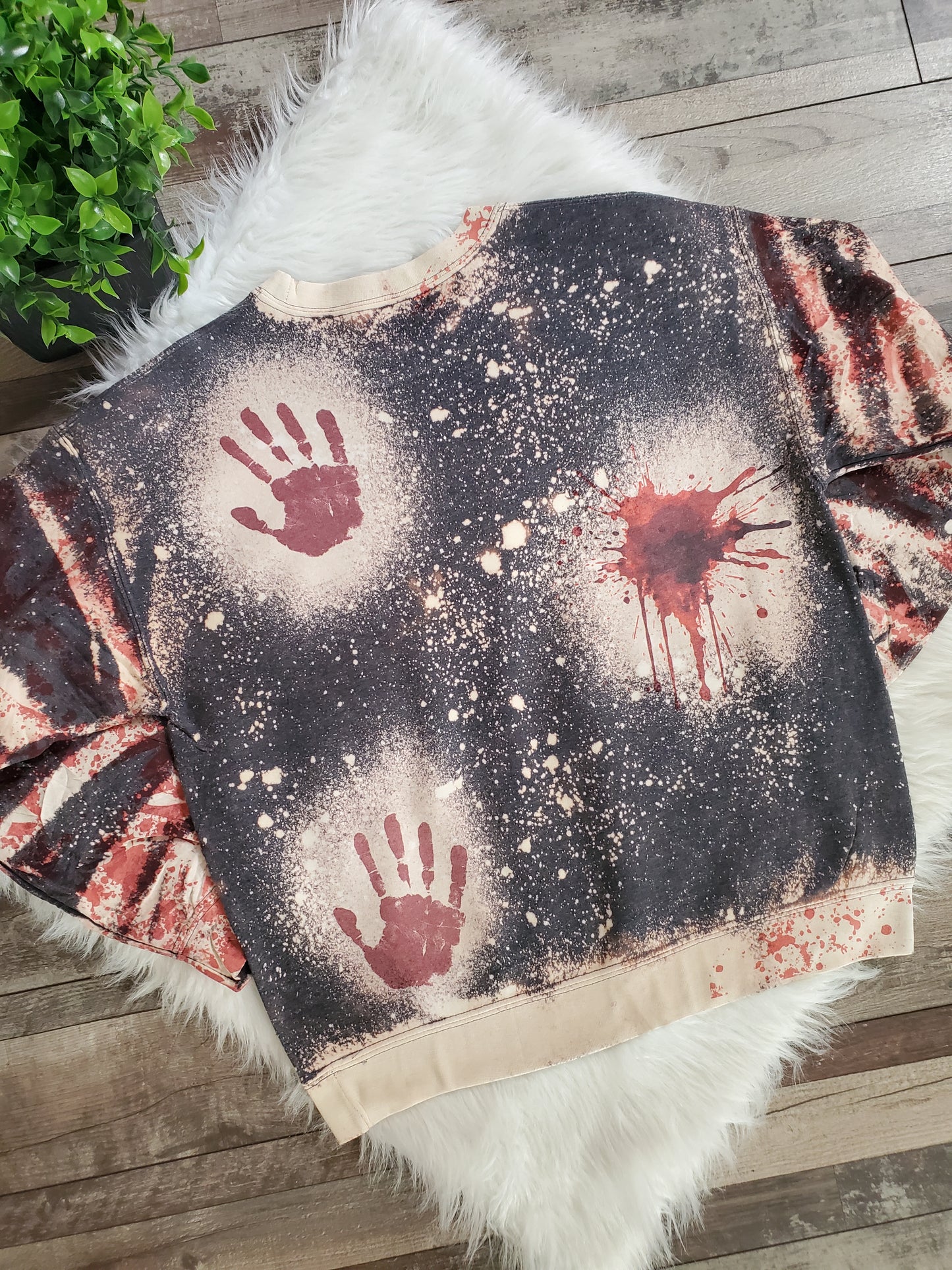 I'm Ok It's Not My Blood Bleached Sweatshirt