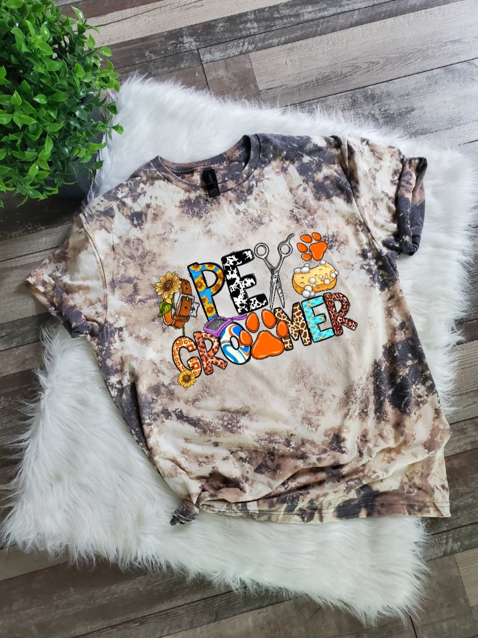 Pet Groomer Bleached tee