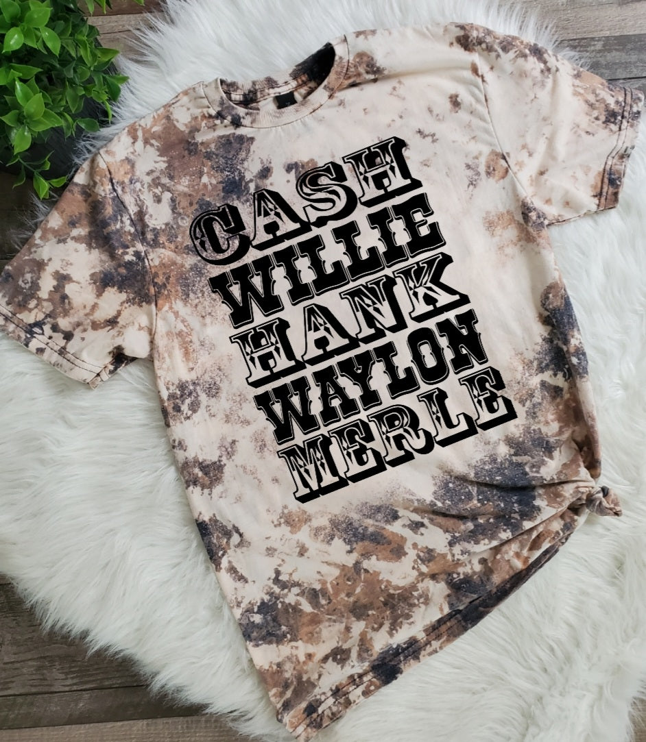 Men of Country Cowhide Bleached tee