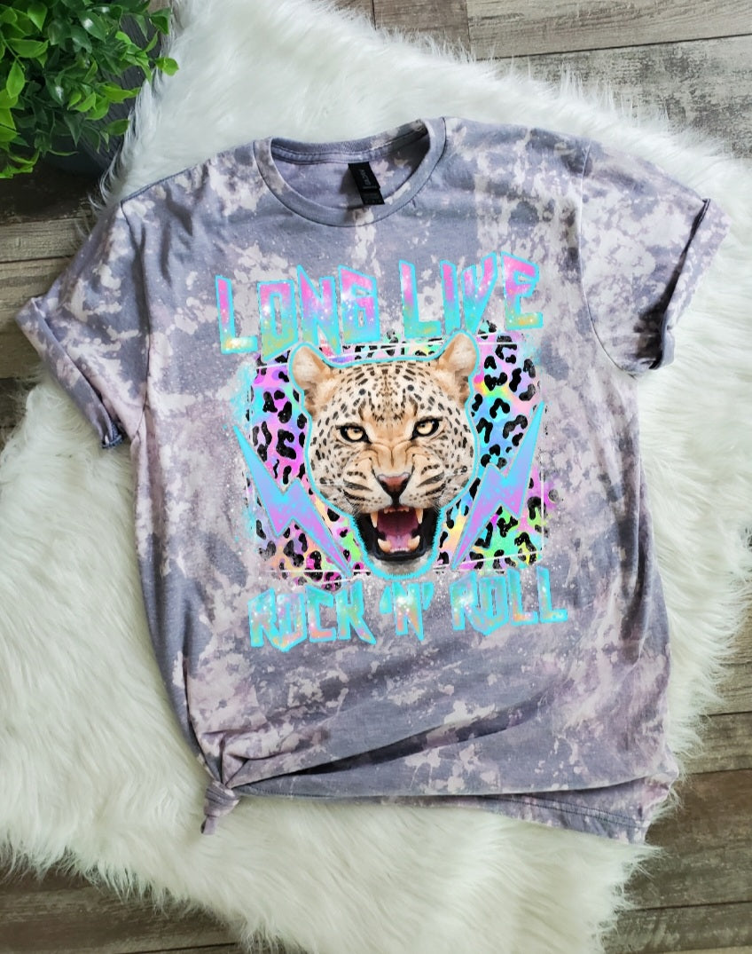 Long Live Rock N Roll Bleached Tee