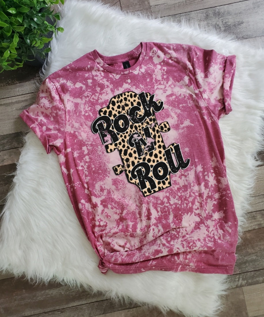 Rock N Roll Bleached Tee