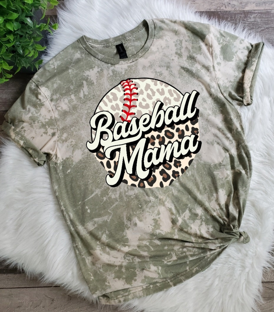 Baseball Mama Bleached Tee