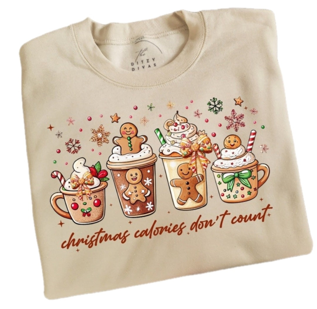 Christmas Calories Don't Count Coffee Sweatshirt