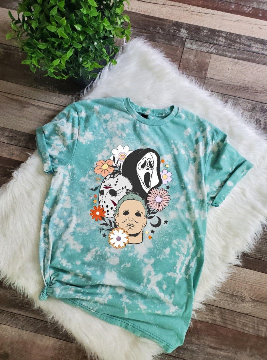 Halloween Floral Bleached Tee