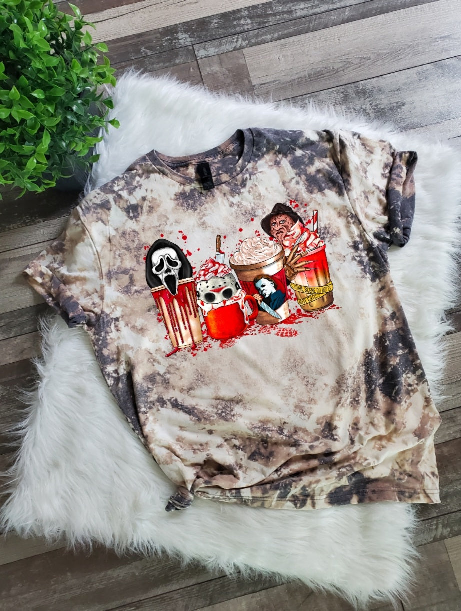 Horror Favorites Bleached Tee