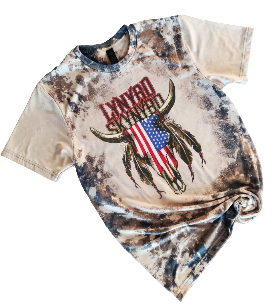 Lynard Skynyrd Cowhide Bleached tee