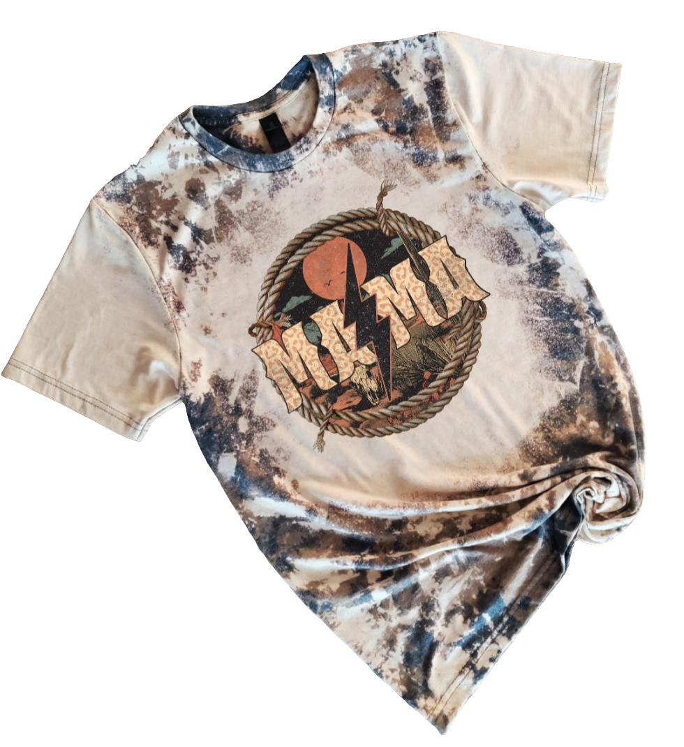 Western Mama Bleached tee