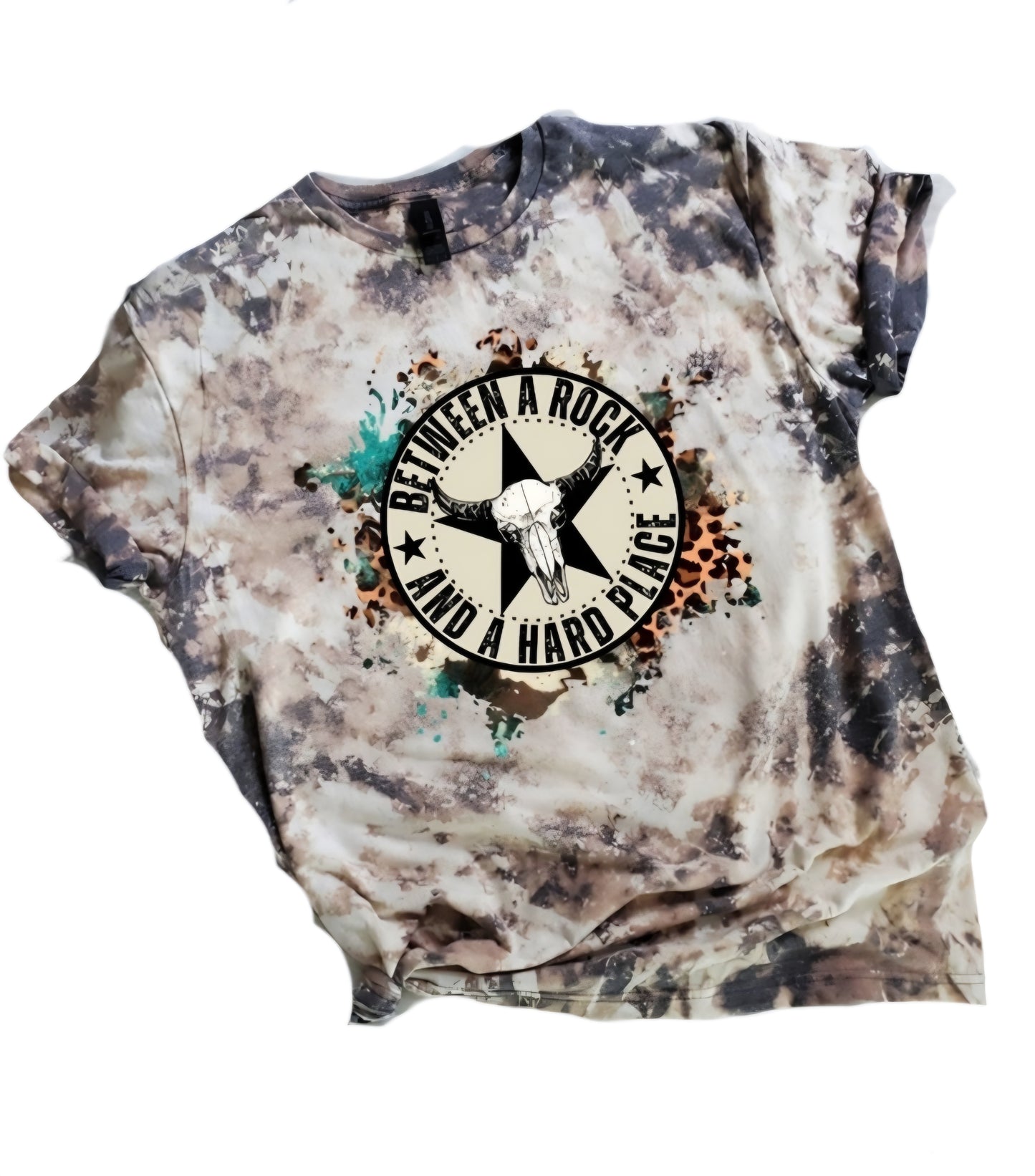 Between A Rock and Hard Place Bleached tee