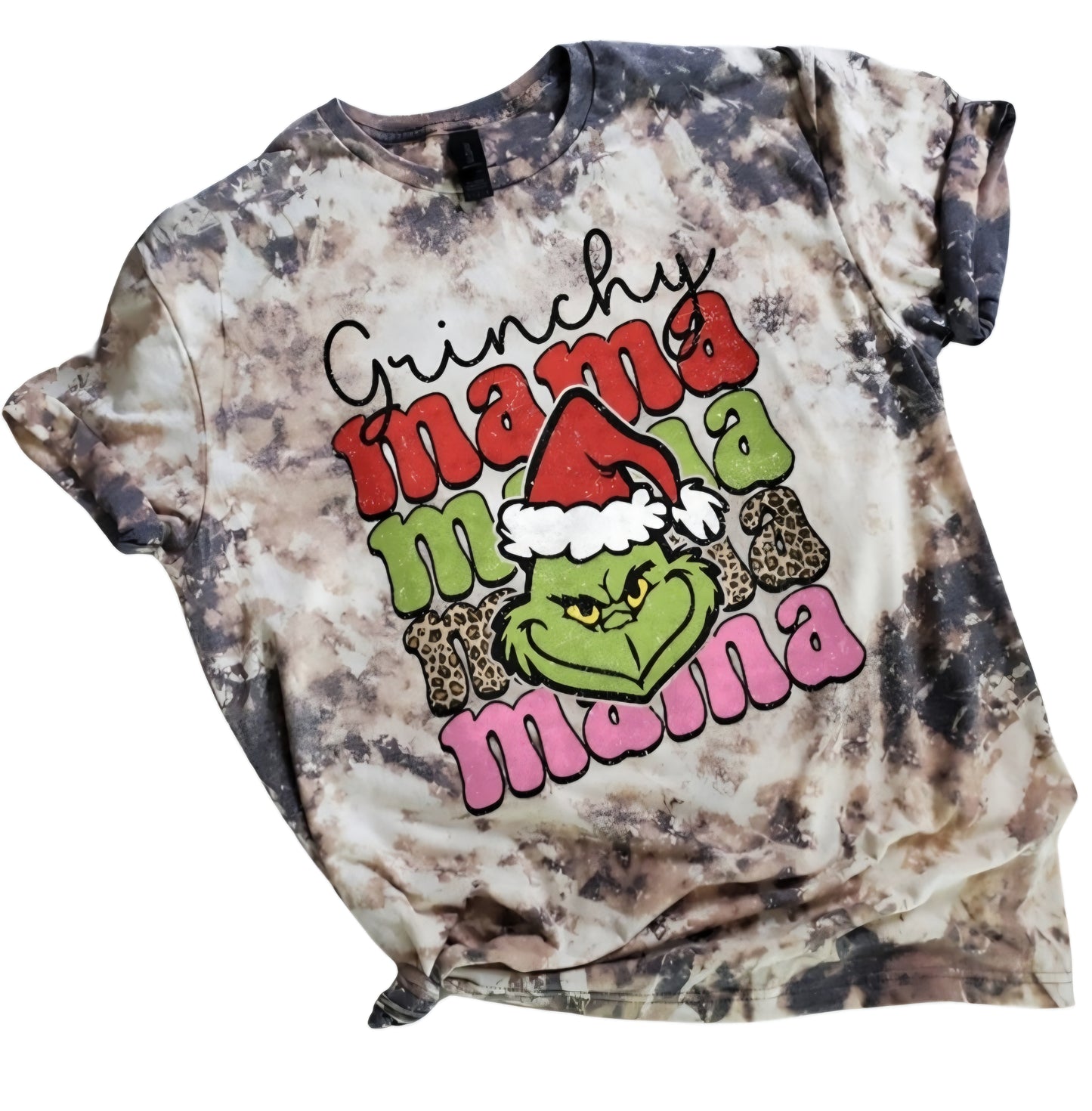 Grinchy Mama Bleached Tee