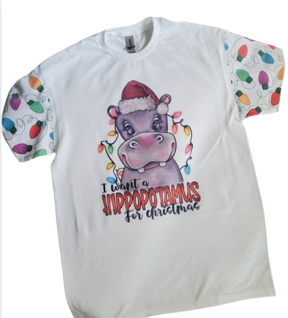 I Want A Hippopotamus For Christmas Tee Shirt