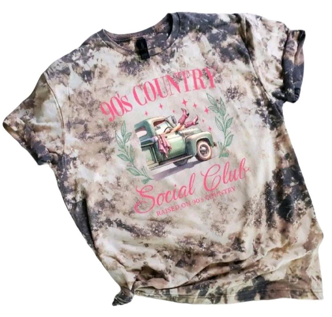 90s Country Social Club Bleached Tee