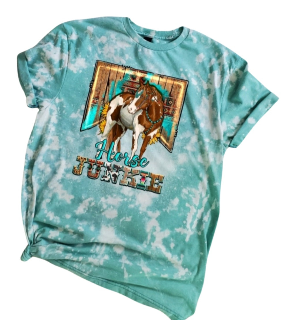 Horse Junkie Bleached Tee