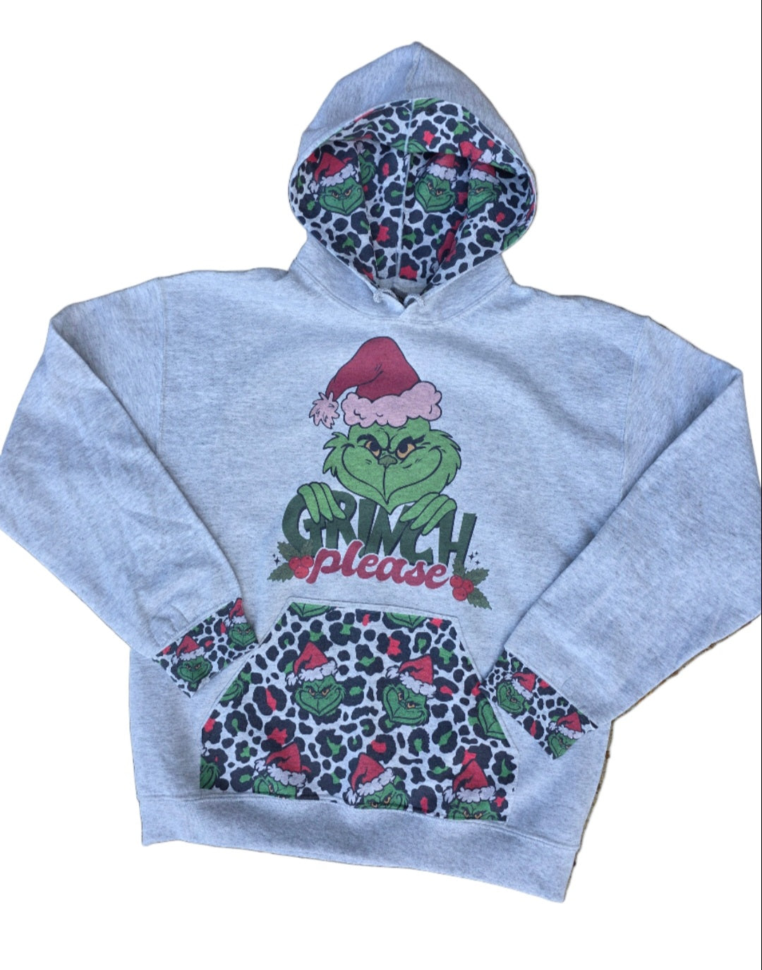 Grinch Please Christmas Hoodie