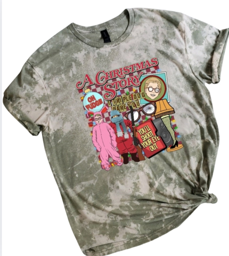 A Christmas Story Bleached Tee