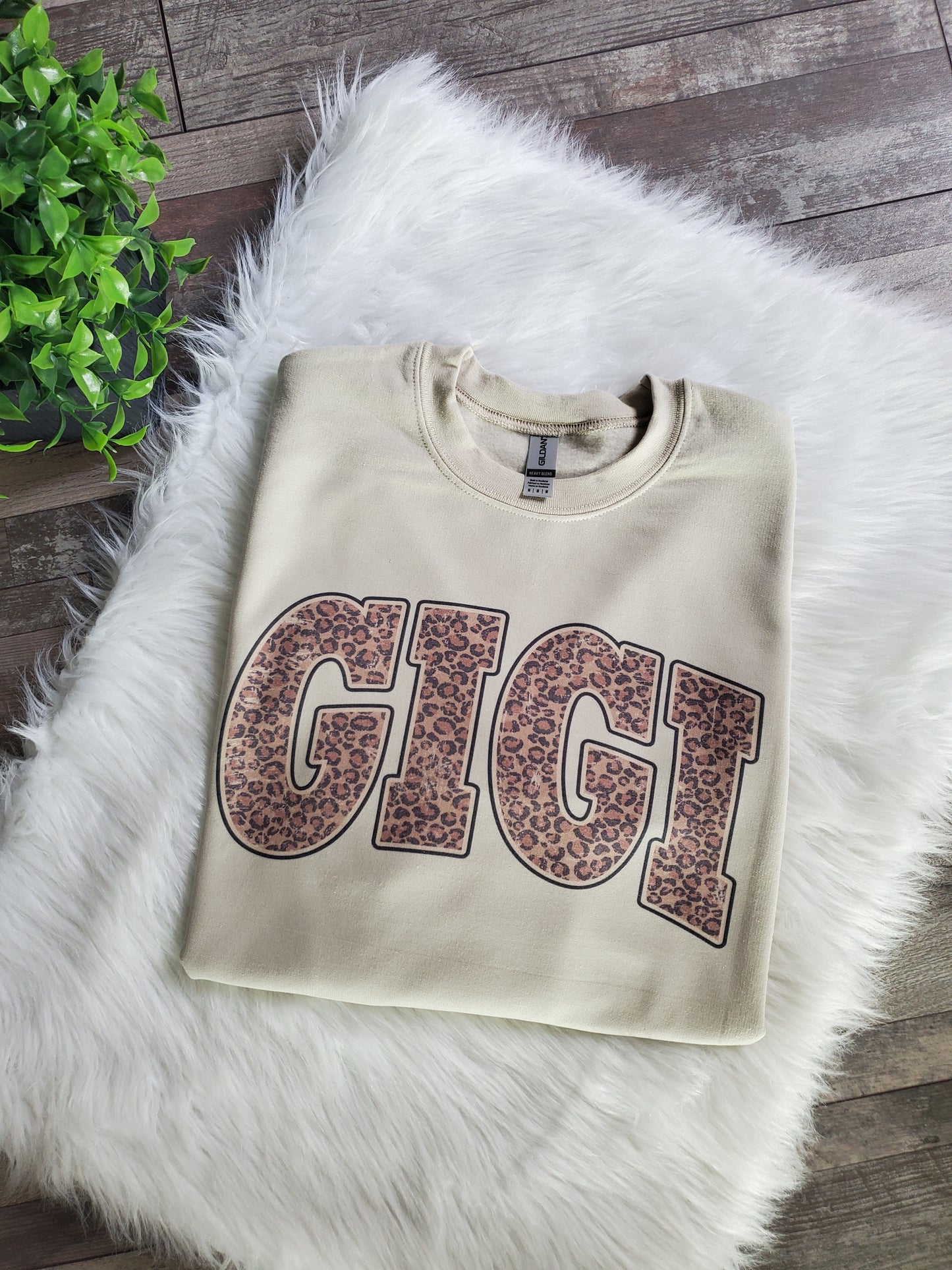 Gigi Leopard Sand Sweatshirt