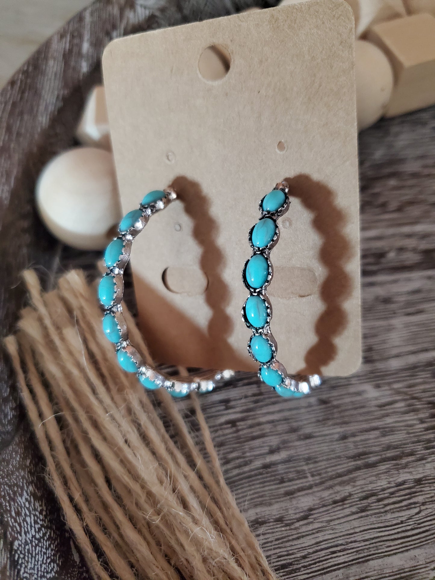 Turquoise Hoop Earrings