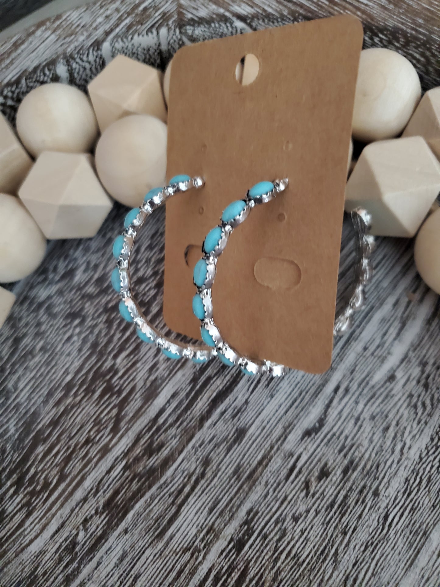 Turquoise Hoop Earrings