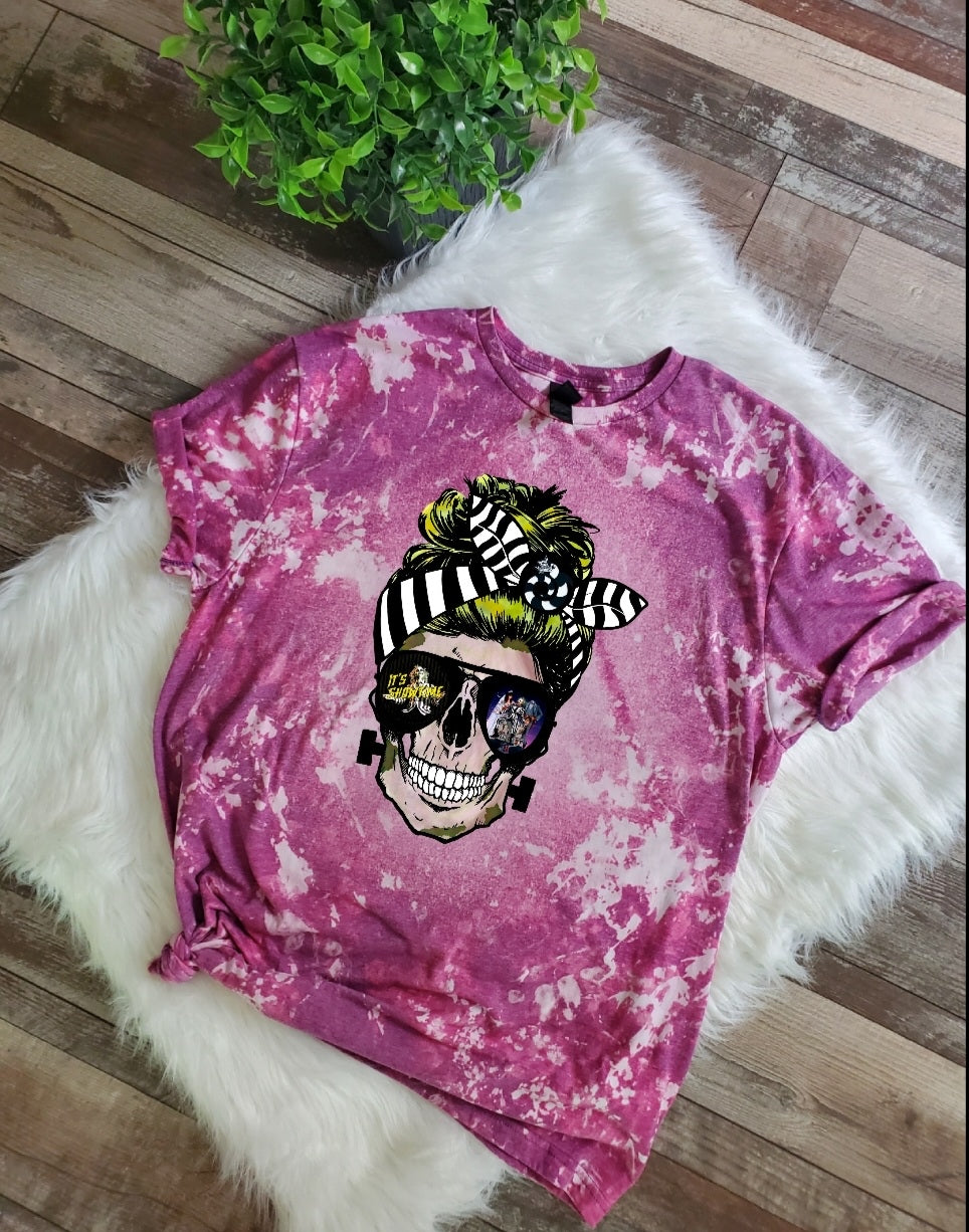 Beetle Juice Skull Bleached Tee