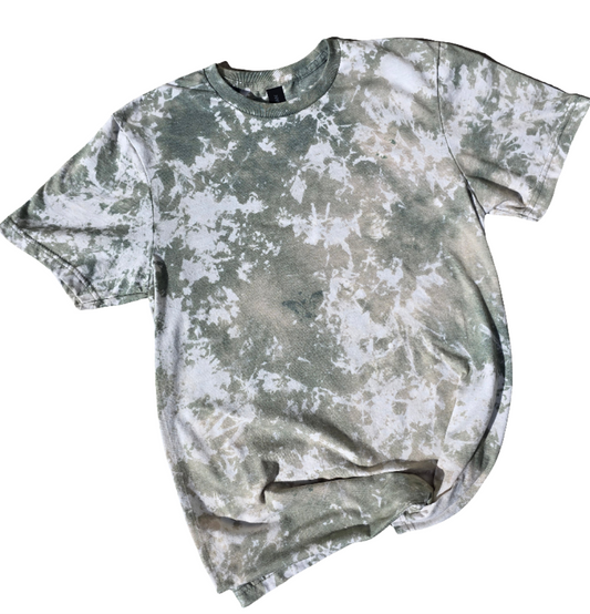 Acid Washed Bleached Tee "NO PRINT"