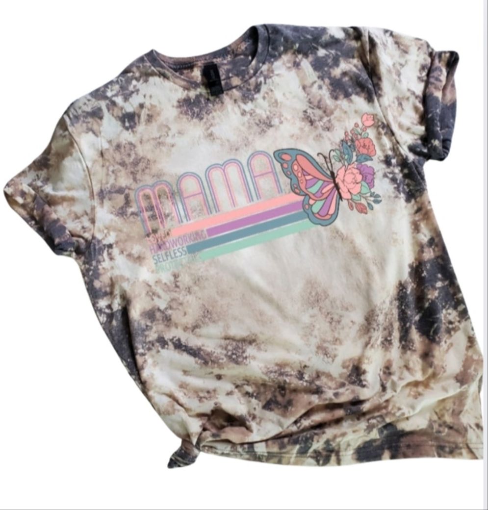 Mama Butterfly Bleached Tee