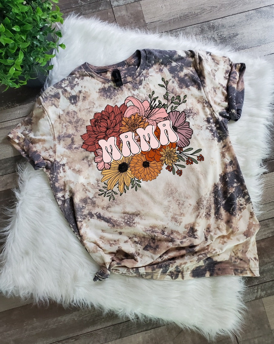 Floral Mama Bleached tee
