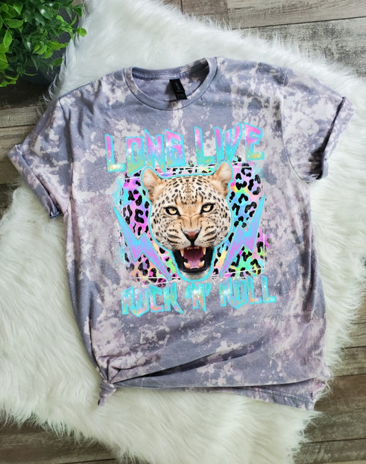 Long Live Rock N Roll Bleached Tee