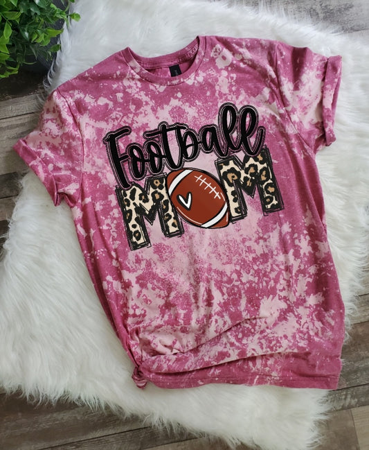 Football Mom Bleached Tee