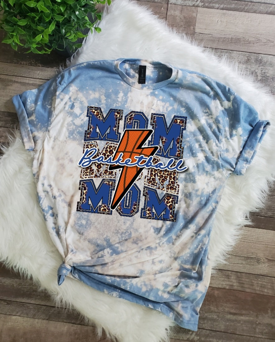 Basketball Mom Bleached Tee