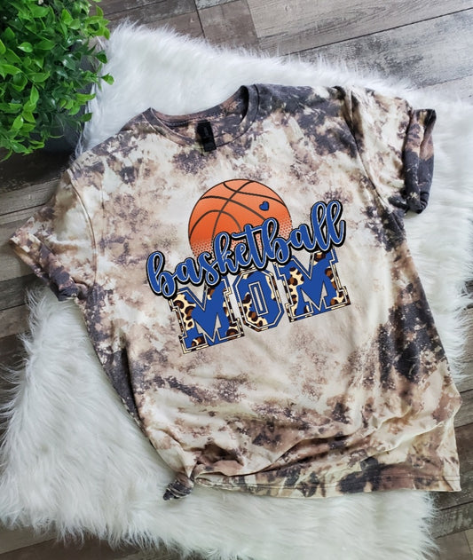 Basketball Mom Bleached Tee
