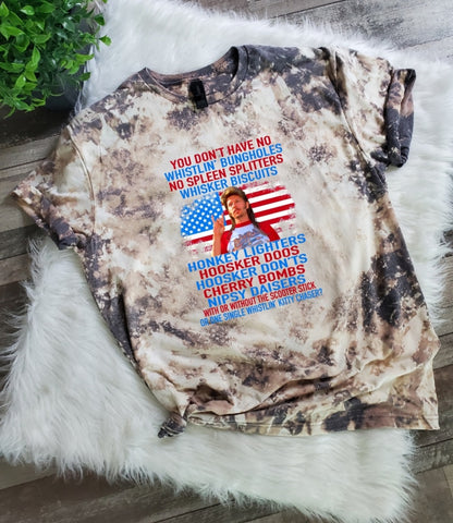 Joe Dirt Famous Lines Bleached Tee