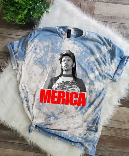 Merica Black/ White Joe Dirt Bleached Tee