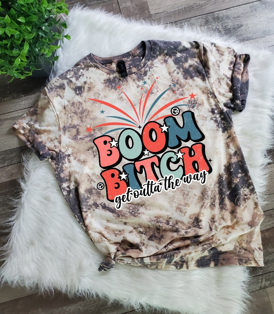 Boom Btch Bleached Tee