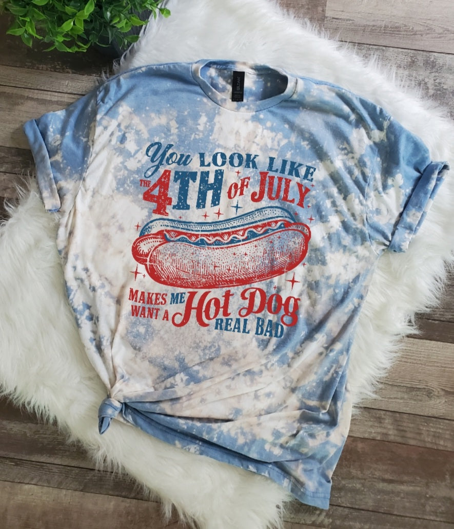 You Look Like The 4th Of July Bleached Tee