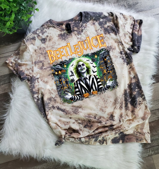 Beetlejuice Bleached Tee