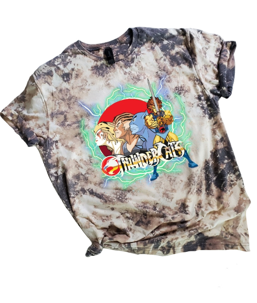 Thunder Cats Characters Bleached Tee