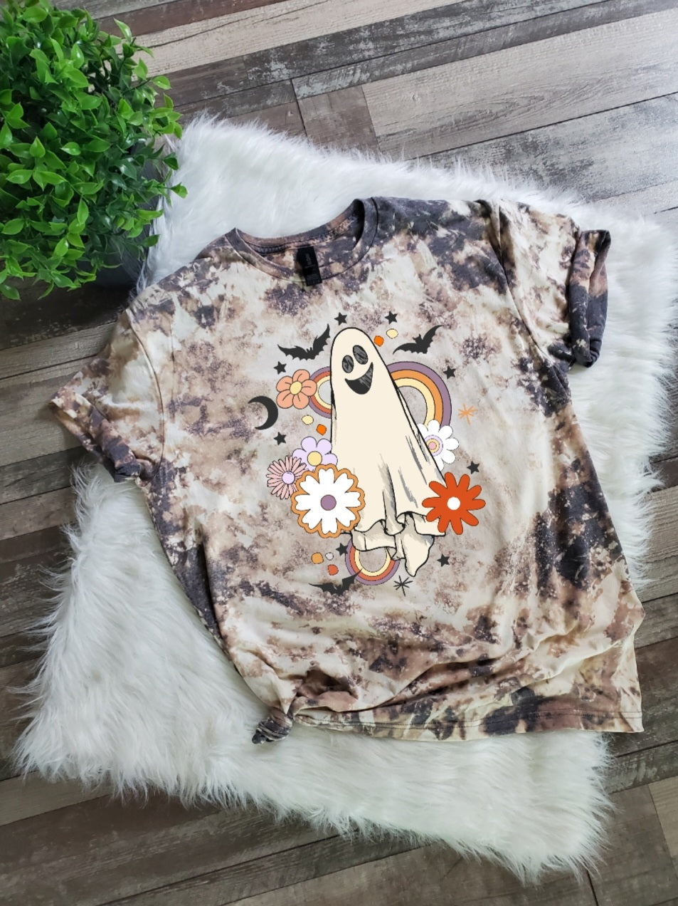 Retro Ghost Bleached Tee
