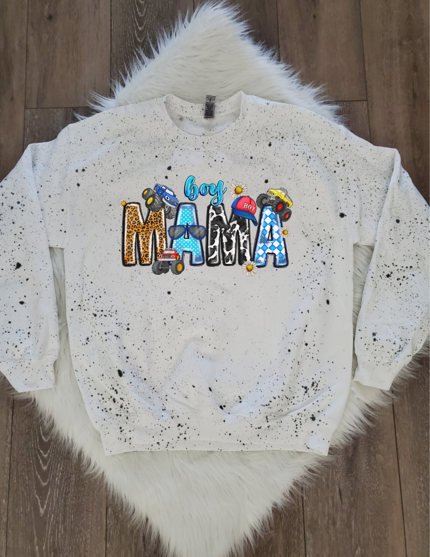 Boy Mama White Sweatshirt