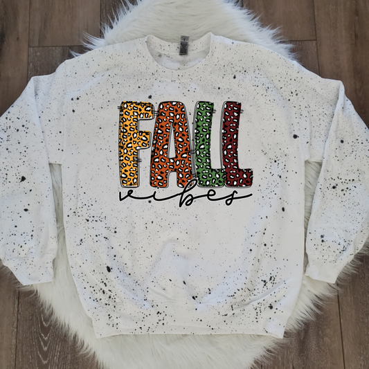 Fall White Splattered Sweatshirt