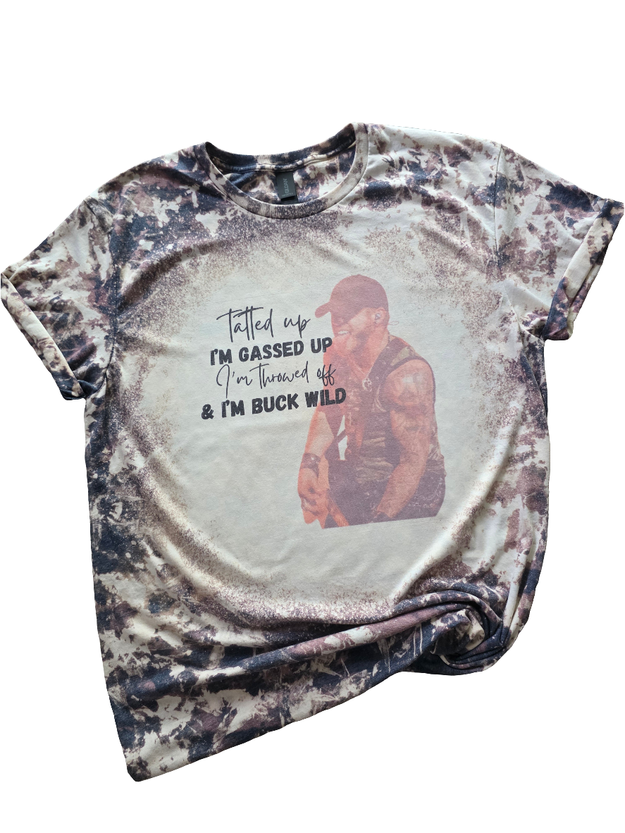 BG Tatted Up Buck Wild Bleached tee