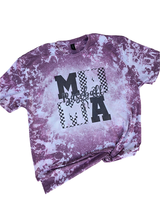 Baseball Mom Bleached Tee