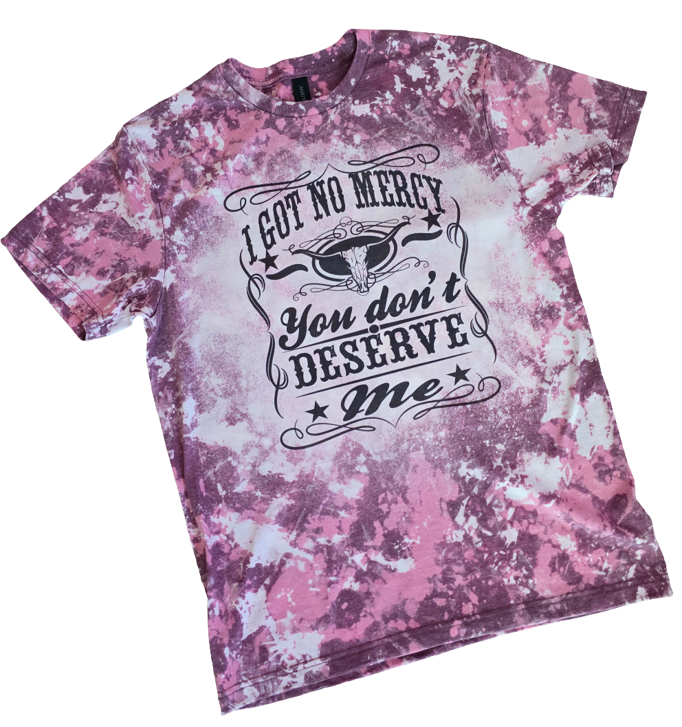I Got No Mercy Bleached Tee