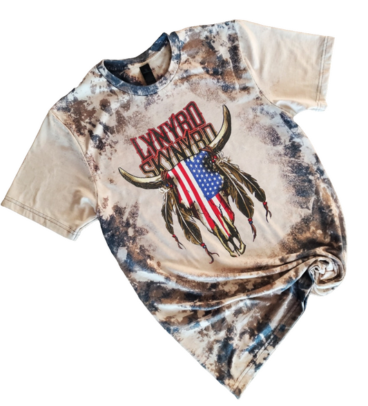 Lynard Skynyrd Cowhide Bleached tee