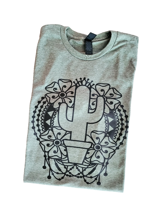 Western Cactus Screen Print Tee