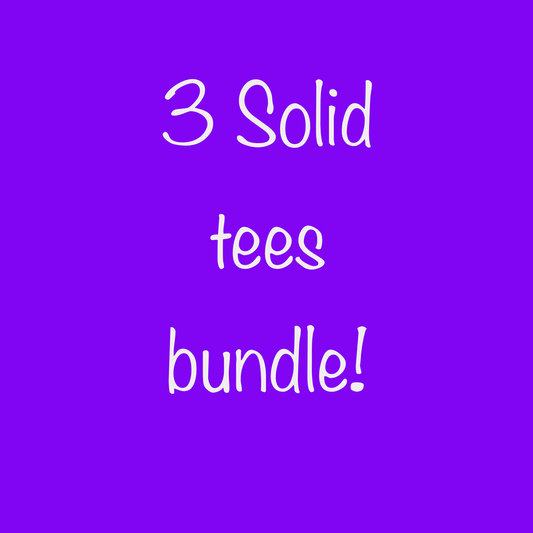 3 solid Tees Bundle (no bleach, no splatter)