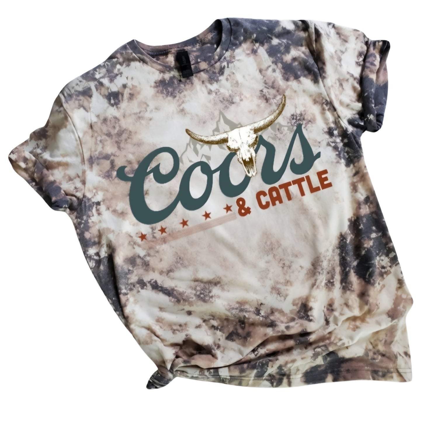 Coors & Cattle Bleached tee