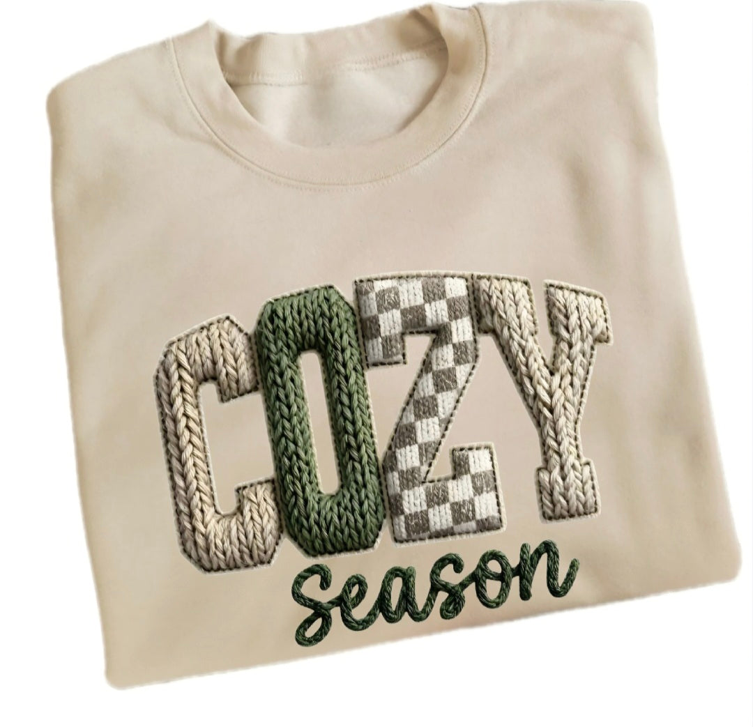 Cozy Season Faux Yarn Sweatshirt