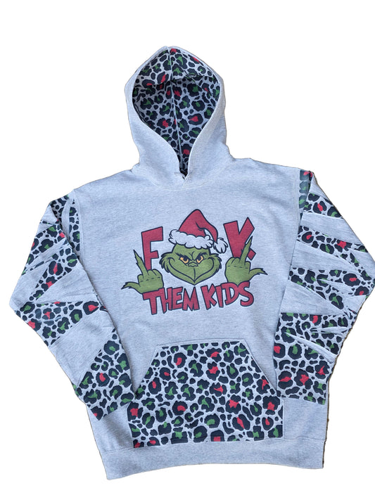 Grinch F-Them Kids Humor Christmas Hoodie