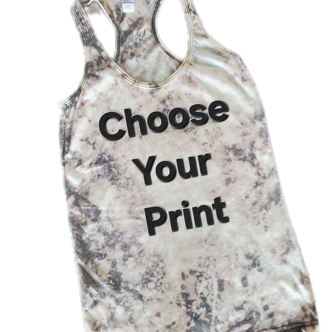 Choose Your Print Fitted Tank
