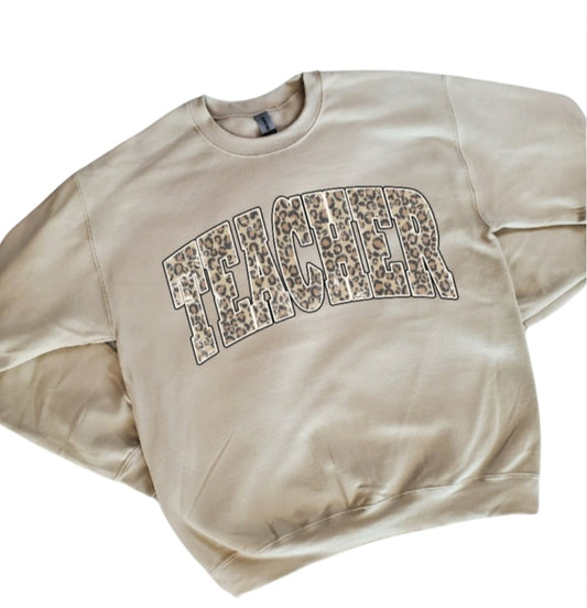 Teacher Leopard Sweatshirt