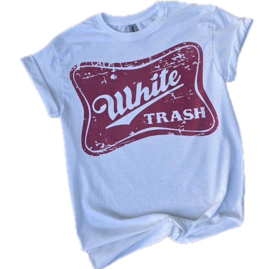 White Trash Tee White or Bleach